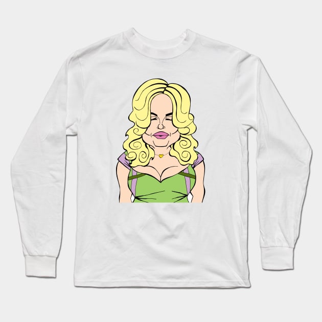 JENNIFER COOLIDGE FAN ART Long Sleeve T-Shirt by cartoonistguy